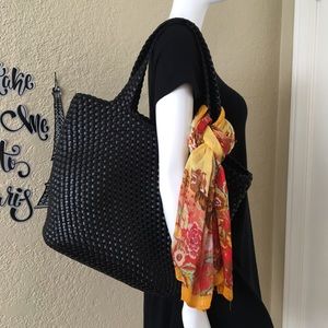 calvin klein naomi woven tote